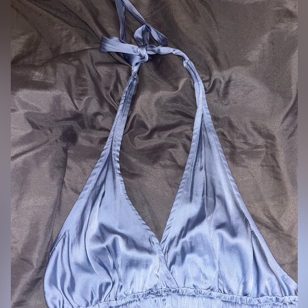 Cotton Candy La Satin Halter Top - Picture 2 of 4